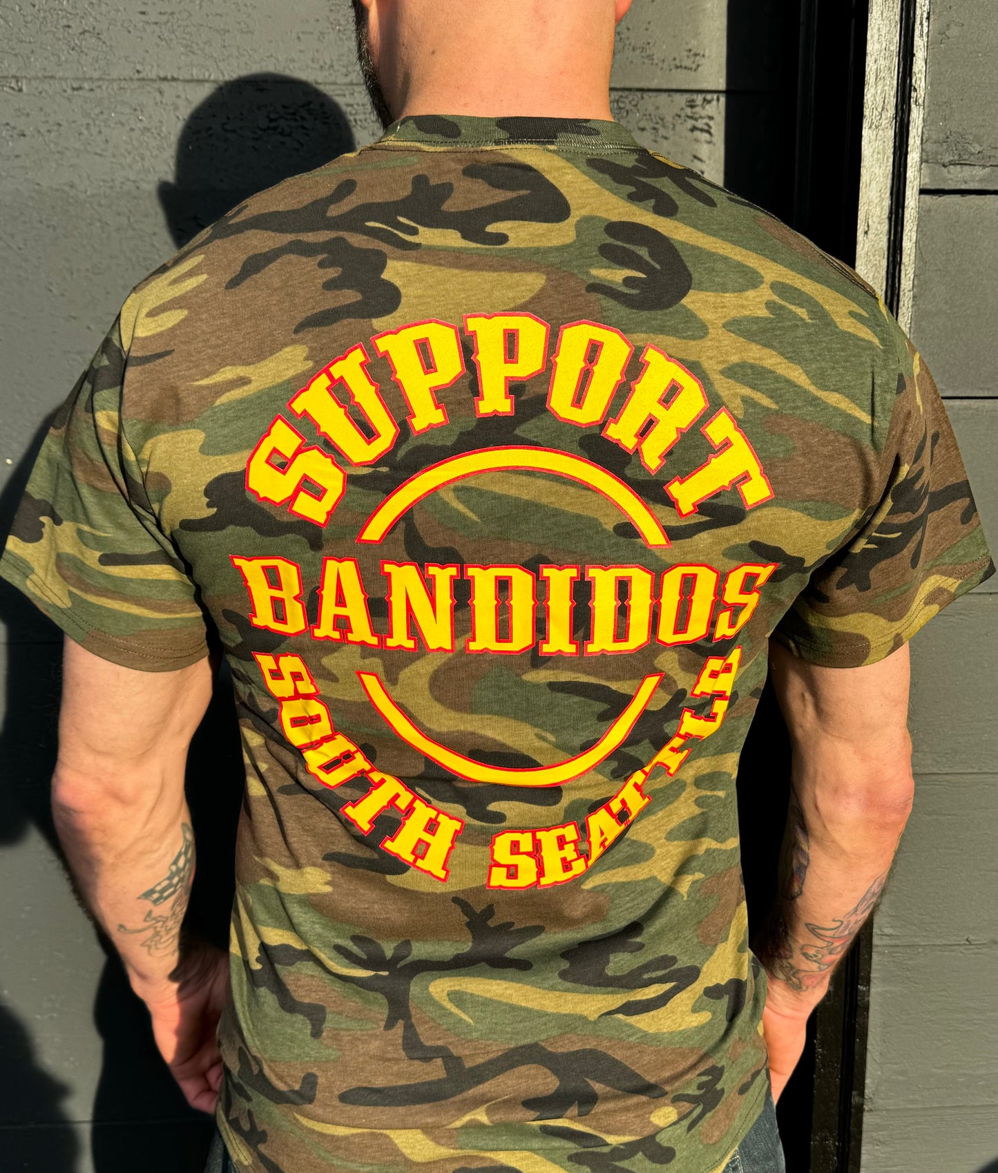 Double side support camo shirt